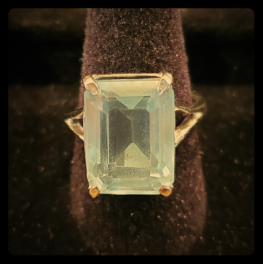 Blue topaz sterling silver ring